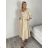 Women's Long Summer Sleeveless Dress (S/M ONE SIZE) ITALIAN FASHION IMPDY22LS16208 S / M / L white