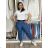 Women's short sleeve summer casual dress (S/M/L ONE SIZE) ITALIAN FASHION IMWGB25022 S / M / L Light blue