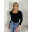 Women's Long Sleeve T-Shirt (S/M ONE SIZE) ITALIAN FASHION IMPDY23HH9604/LS16578 S / M beige