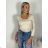 Women's Long Sleeve T-Shirt (S/M ONE SIZE) ITALIAN FASHION IMPDY23HH9604/LS16578 S / M beige