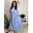 Women's Long Sleeve Shirt Dress (S/M ONE SIZE) ITALIAN FASHION IMWGM23447