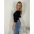 Women's Long Sleeve T-Shirt (S/M ONE SIZE) ITALIAN FASHION IMPDY23HH2321/LS16577 S / M white