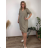 Summer dress oval short sleeve women's oversized (50/52/54 ONE SIZE) ITALIAN FASHION IM425011