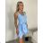 Women's short sleeve summer casual dress (S/M/L ONE SIZE) ITALIAN FASHION IMWGB25022 XS/S/M žlutá