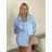 Women's short sleeve summer casual dress (S/M/L ONE SIZE) ITALIAN FASHION IMWGB25022 XS/S/M žlutá