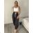 Summer dress oval short sleeve women's oversized (50/52/54 ONE SIZE) ITALIAN FASHION IM425011