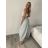 Summer dress oval short sleeve women's oversized (50/52/54 ONE SIZE) ITALIAN FASHION IM425011 S / M / L Brown