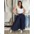 Women's Oversized Knitted Long Sleeve Sweater (S/M ONE SIZE) ITALIAN FASHION IMSN2416125 S / M / L dark blue