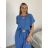 Buttoned Dress with Buttoned Ladies (uni s-m) ITALIAN FASHION IM2203948 S / M / L blue
