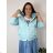Women's Oversized Knitted Long Sleeve Sweater (S/M ONE SIZE) ITALIAN FASHION IMSN2416125