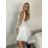 Women's Elegant Sleeveless Short Prom Party Dress (S/M ONE SIZE) ITALIAN FASHION IMM22PL19801KR M / L white