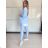 Women's long sports top and leggings set (S/M ONE SIZE) ITALIAN FASHION IMPLP2372755 S / M black
