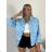 Women's Oversized Knitted Long Sleeve Sweater (S/M ONE SIZE) ITALIAN FASHION IMSN2416125 S / M / L Light blue