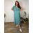 Summer dress oval short sleeve women's oversized (50/52/54 ONE SIZE) ITALIAN FASHION IM425011