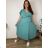 Summer dress oval short sleeve women's oversized (50/52/54 ONE SIZE) ITALIAN FASHION IM425011