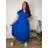 Summer dress oval short sleeve women's oversized (50/52/54 ONE SIZE) ITALIAN FASHION IM425011