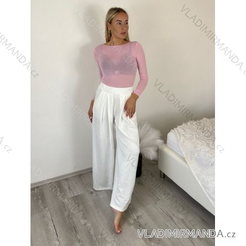 Women's short sleeve summer casual dress (S/M/L ONE SIZE) ITALIAN FASHION IMWGB25022 S / M / L white