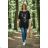 Women's Elegant Oversize Long Sweatpants (S/M/L ONE SIZE) ITALIAN FASHION IMD23634