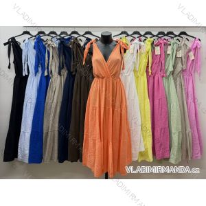 Summer dress oval short sleeve women's oversized (50/52/54 ONE SIZE) ITALIAN FASHION IM425011