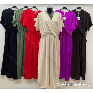 Summer dress oval short sleeve women's oversized (50/52/54 ONE SIZE) ITALIAN FASHION IM425011