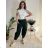 Tracksuit pants long ladies (uni s / m) ITALIAN MODA IM419836 emerald green S / M / L