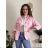 Women's Medium Length Skirt (S/M ONE SIZE) ITALIAN FASHION IMM23HG3154 pink S / M / L