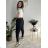 Elegant trousers with belt for women (M/L/XL ONE SIZE) ITALIAN FASHION IMD26060 green khaki M/L/XL