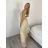 Long summer dress for women (S / M ONE SIZE) ITALIAN FASHION IMWB222567 S / M / L beige