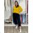 Summer dress oval short sleeve women's oversized (50/52/54 ONE SIZE) ITALIAN FASHION IM425011