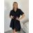 Women's 3/4 Short Sleeve Shirt Dress (S/M/L/XL ONE SIZE) ITALIAN FASHION IMC23025