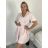 Women's 3/4 Short Sleeve Shirt Dress (S/M/L/XL ONE SIZE) ITALIAN FASHION IMC23025