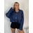 Women's Oversized Knitted Long Sleeve Sweater (S/M ONE SIZE) ITALIAN FASHION IMSN2416125