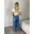 BALLOON women's long jeans with belt (S-2XL) MOG26RA2767B S blue
