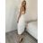 Women's Long Chiffon Short Sleeve Dress (S/M ONE SIZE) ITALIAN FASHION IMWGS231048 S / M / L white