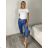 Elegant long women's pants (UNI S-L) ITALIAN FASHION IMD20251 S / M / L blue