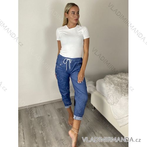 Elegant long women's pants (UNI S-L) ITALIAN FASHION IMD20251 S / M / L blue
