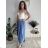 Women's long sleeve tunic (S/M/L ONE SIZE) ITALIAN FASHION IMWCP25NEAPOL blue S / M / L
