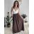 Women's long skirt at the waist for flip flops (UNI S-L) ITALIAN FASHION IM420027 -   zelená khaki -   M / L