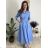 Women's Long Summer Sleeveless Dress (S/M ONE SIZE) ITALIAN FASHION IMPDY22LS16208