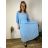 Women's Long Chiffon Short Sleeve Dress (S/M ONE SIZE) ITALIAN FASHION IMWGM23456 46/48/50 light green
