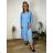 Women's Long Chiffon Short Sleeve Dress (S/M ONE SIZE) ITALIAN FASHION IMWGM23456 46/48/50 light green
