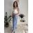 Elegant trousers with belt for women (S/M/L ONE SIZE) ITALIAN FASHION IM425057