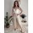 Women's Long Summer Pants with Belt (S/M ONE SIZE) ITALIAN FASHION IMD24080