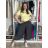 Women's Aladdin Long Harem Pants (50/58 ONE SIZE) ITALIAN FASHION IMBM24052 S / M / L grey