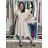 Summer dress oval short sleeve women's oversized (50/52/54 ONE SIZE) ITALIAN FASHION IM425011
