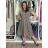 Summer dress oval short sleeve women's oversized (50/52/54 ONE SIZE) ITALIAN FASHION IM425011