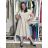 Summer dress oval short sleeve women's oversized (50/52/54 ONE SIZE) ITALIAN FASHION IM425011