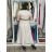 Long elegant summer dress with belt, short sleeves, women's oversized (46/48/50 ONE SIZE) ITALIAN FASHION IM426175
