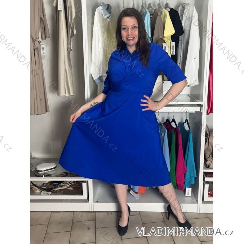 Women's Long Sleeve Belted Shirt Dress (S/M ONE SIZE) ITALIAN FASHION IMPSH24210151