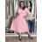 Women's Long Sleeve Belted Shirt Dress (S/M ONE SIZE) ITALIAN FASHION IMPSH24210151